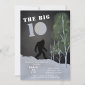 ビッグ足ワイルドアドベンチャー10誕生日 招待状 (正面)