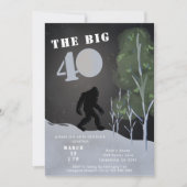ビッグ足ワイルドアドベンチャー40歳の誕生日 招待状 (正面)