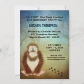 ビッグ足誕生日パーティーへの招待 招待状 (正面)