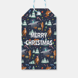 ビッグ足、エイリアン、トナカイSci-Fiクリスマス ギフトタグ