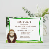 ビッグ足/サスカッチ誕生日パーティー 招待状 (スタンド正面)