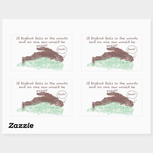 ビッグ足 長方形シール (シート)