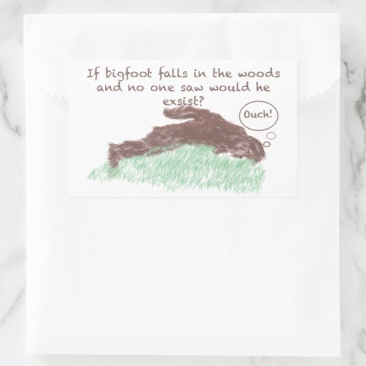 ビッグ足 長方形シール (バッグ)