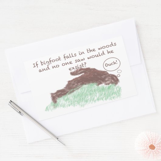 ビッグ足 長方形シール (封筒)