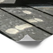 ビッグ車のカー古いタイヤブラックロードトリップ ポスター (角)