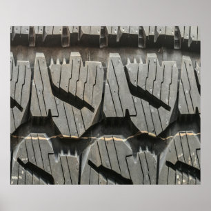 ビッグ車のカー古いタイヤブラックロードトリップ ポスター