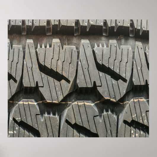 ビッグ車のカー古いタイヤブラックロードトリップ ポスター (正面)