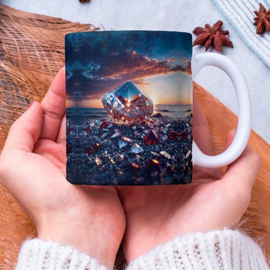 ビッグ輝くダイヤモンド マグカップ