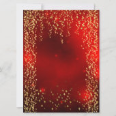 ビッグ金ゴールドホリーボーブルレッドクリスマスホリデーパーティー 招待状 (裏面)