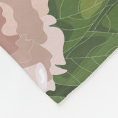 ビッグ開花カメリアチャーム中 フリースブランケット (角)