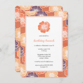ビッグ開花16誕生日招待状(オレンジ) 招待状 (正面/裏面)
