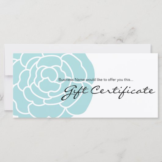 ビッグ青フラワーギフト券デザイン4 (裏面)