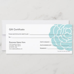 ビッグ青フラワーギフト券デザイン4