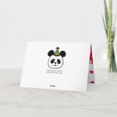 ビッグ顔パンダカートゥーン誕生日 カード (裏面)