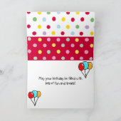 ビッグ顔パンダカートゥーン誕生日 カード (内部)