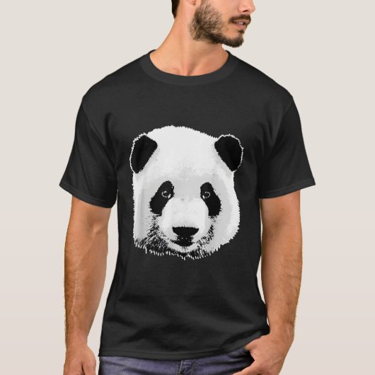 ビッグ顔パンダ動物 Tシャツ (正面)