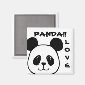 ビッグ顔パンダ漫画 マグネット (正面/裏面)