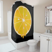ビッグ黄色レモンプリントシャワーカーチン シャワーカーテン (インサイチュ)