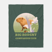 ビッグ齧歯類コンパニオンクラブキャピバラ フリースブランケット (正面)