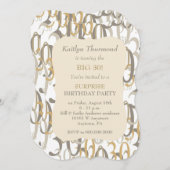 ビッグ30金ゴールド誕生日パーティー 招待状 (正面/裏面)