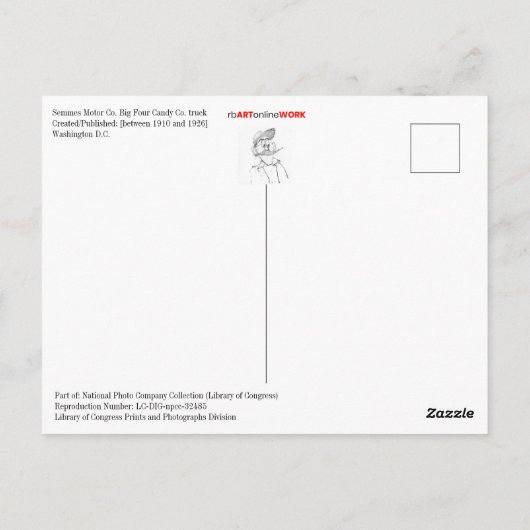 ビッグ4キャンディ株式会社トラック ポストカード (裏面)