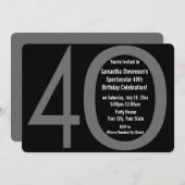 ビッグ4ゼロバースデーパーティ招待状 招待状 (正面/裏面)