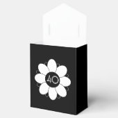 ビッグ40誕生日パーティーフローラデザインパターンブラック フェイバーボックス (オープン)