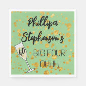ビッグ4-Ohh誕生日のセルビア人40と素晴らしい！ スタンダードランチョンナプキン (正面)