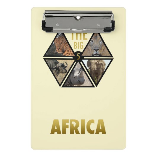 ビッグ5アフリカのミニクリップボード ミニクリップボード (正面)
