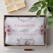 ビッグ5誕生日ガールフォトコラージピンクフラワー 薄葉紙 (ギフト)