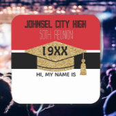 ビッグ50懇親会!クラスカスタム懇親会名タグ スクエアシール