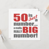 ビッグ50誕生日 カード (正面/裏面インサイチュ)