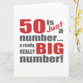 ビッグ50誕生日 カード (黄色い花)