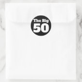 ビッグ50 ブラック バースデー ラウンドシール (バッグ)