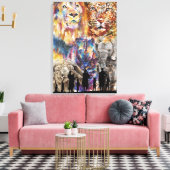 ビッグ5 – アフリカ キャンバスプリント (インサイチュ (リビング))