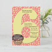 ビッグ6バースデーパーティーの招待 招待状 (スタンド正面)