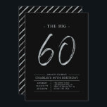 ビッグ60 |シルバー&ブラック60thバースデーパーティー 招待状<br><div class="desc">60祝歳の誕生日パーティーの招待でスタイリッシュの特別な日。このデザインは、シルバー&ブラックのカラーコンボでクリーンなレイアウトを備えたブラシスクリプト「The Big 60」を備えている。私のショップBaraBomDesignでは、より多くのデザインやパーティーの供給が利用可能である。</div>