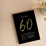 ビッグ60 |金ゴールドとブラック60th誕生日パーティー 招待状<br><div class="desc">60祝歳の誕生日パーティーの招待でスタイリッシュの特別な日。このデザインは、黒と金ゴールドのカラーコンボでクリーンなレイアウトを持つブラシスクリプト「The Big 60」を備えている。私のショップBaraBomDesignでは、より多くのデザインやパーティーの供給が利用可能である。</div>