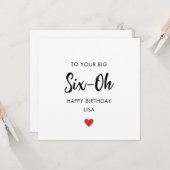 ビッグ6-Oh 60th誕生日カード カード (正面/裏面インサイチュ)