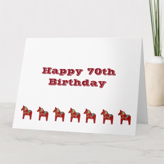 ビッグ70誕生日ダラホースカード カード (正面)