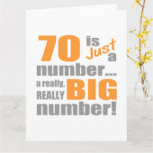 ビッグ70誕生日 カード (黄色い花)