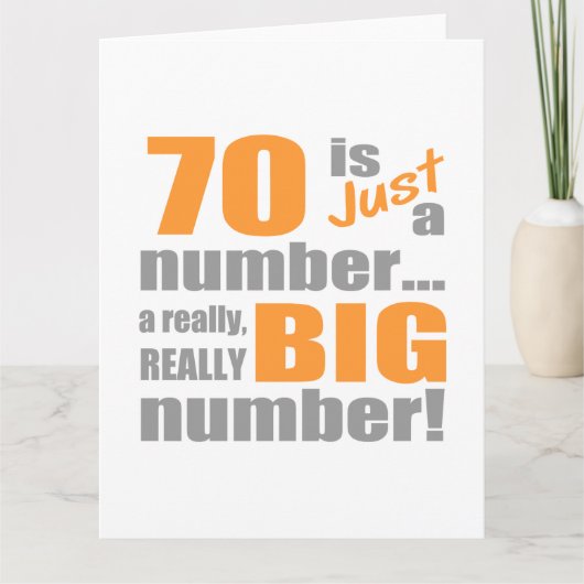 ビッグ70誕生日 カード (正面)