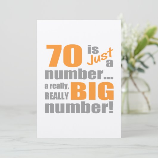 ビッグ70誕生日 カード (スタンド正面)