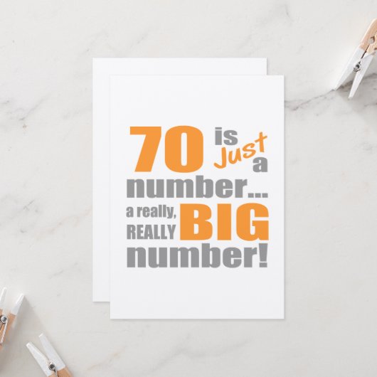 ビッグ70誕生日 カード (正面/裏面インサイチュ)