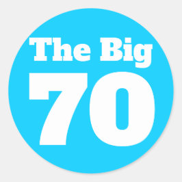 ビッグ70 ブライトブルー バースデー ラウンドシール