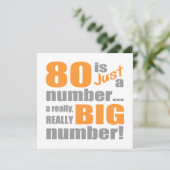 ビッグ80誕生日 カード (スタンド正面)