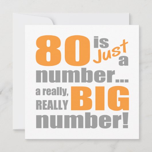 ビッグ80誕生日 カード (正面)
