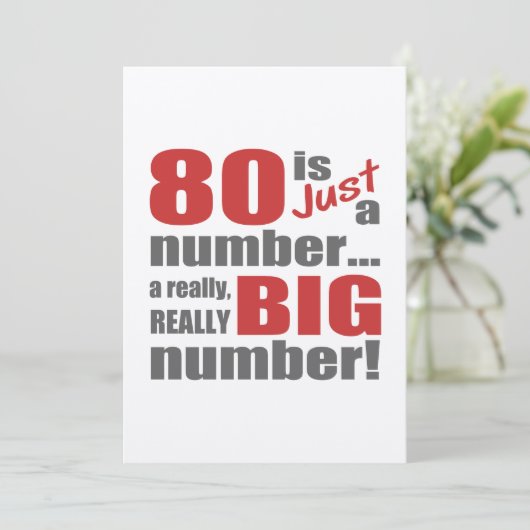 ビッグ80誕生日 カード (スタンド正面)