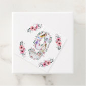 ビッグ9誕生日ガールフォトコラージピンクフラワー フェイバータグ (インサイチュ)