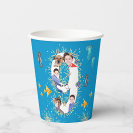ビッグ9th Under The Sea誕生日写真コラージュ 紙コップ